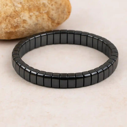 HEMATITE NATURAL STONE MEN’S BRACELET