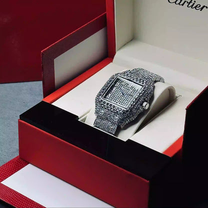 Iced-Tone Watch in Silver and Golden
