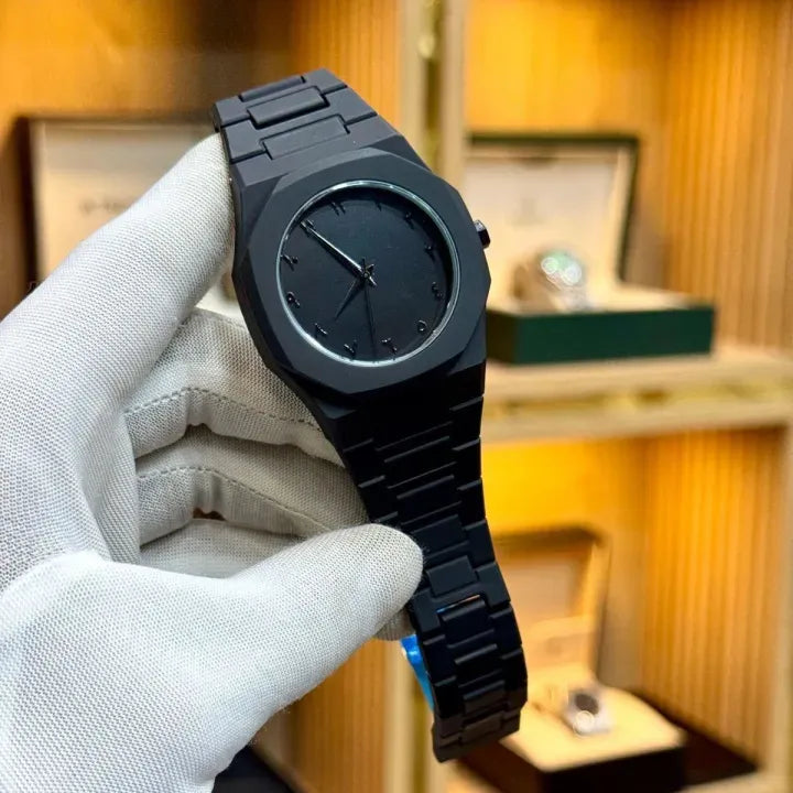 Men’s Arabic Aura Watch with Black Luxury Dial & Arabic Numerals