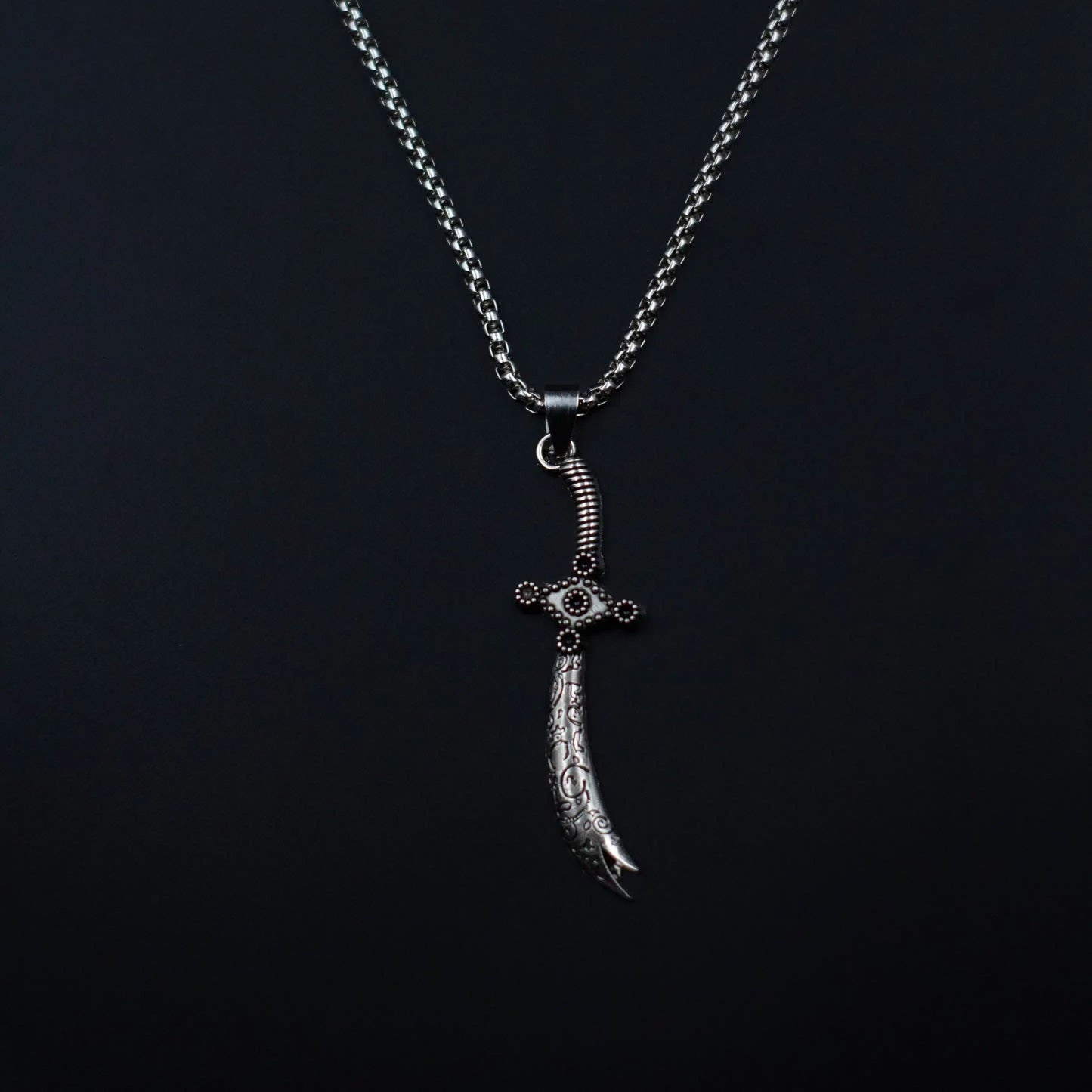 Premium Silver Tone Zulfiqar Necklace