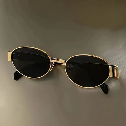 Oval Metal Frame Fashion Glasses