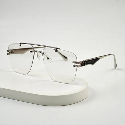 RIMLESS TRANSITION BLACK SUNGLASSES
